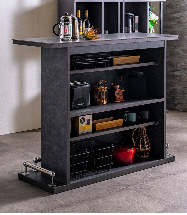 バーカウンター セラミック天板 幅120cm 日本製 完成品 おしゃれ キズに強い カウンターテーブル キッチンカウンター 収納 キッチン 収納 バーテーブル おうち時間 バーカウンター カウンター(代引不可)