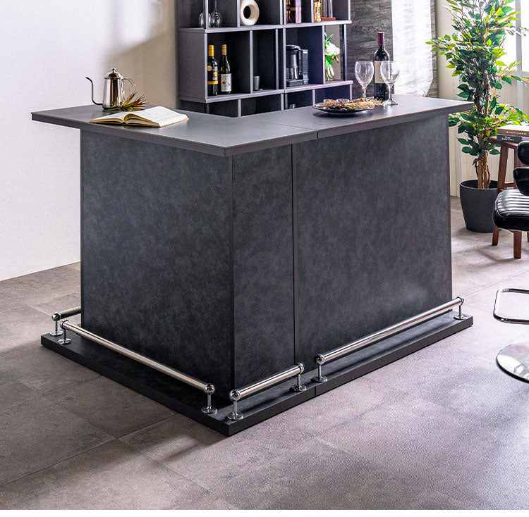 バーカウンター セラミック天板 L字セット(100 cm + 幅120cm) 日本製 完成品 キズに強い おしゃれ カウンターテーブル キッチンカウンター 収納 キッチン バーテーブル おうち時間(代引不可)