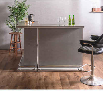 バーカウンター セラミック天板 L字セット(100 cm + 幅120cm) 日本製 完成品 キズに強い おしゃれ カウンターテーブル キッチンカウンター 収納 キッチン バーテーブル おうち時間(代引不可)