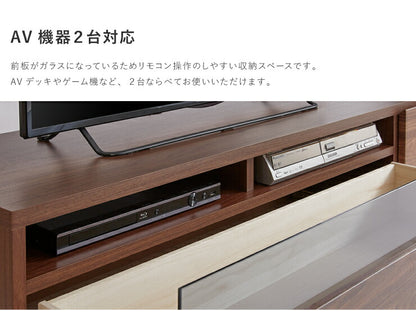 テレビ台 テレビボード 幅175 【国産 完成品 大川家具】 木製 ローボード ウォールナット柄 リビング収納 コンセント付き TV台 アイアン 日本製(代引不可)