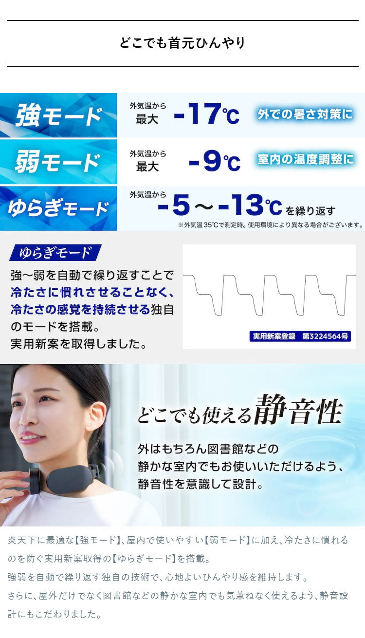 ネッククーラー ネッククーラーLite 冷却プレート ペルチェ 暑さ対策 熱中症対策 サンコー 首掛け扇風機 軽量 静音 アウトドア ゴルフ 釣り 屋外作業 現場 通勤 父の日 ギフト TKNC26SBK