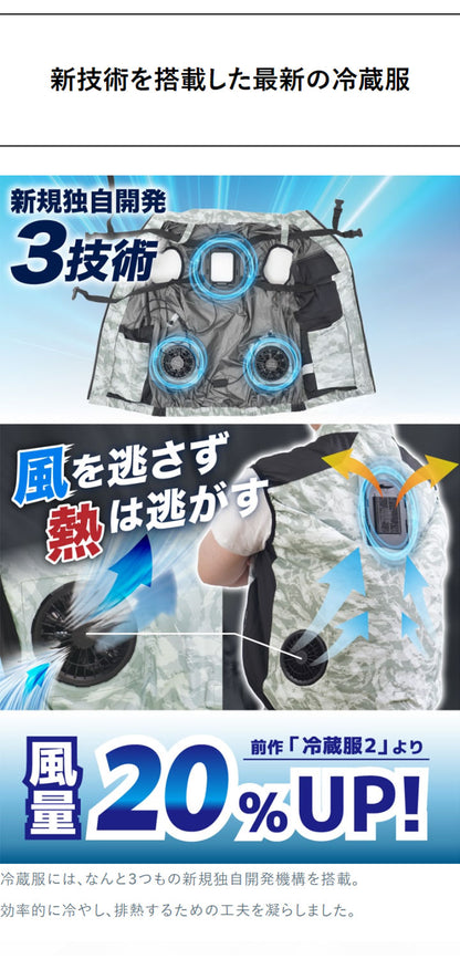 【3着セット】 冷却ベスト ペルチェ式 冷蔵服 空調作業服 洗濯可能 作業服 フリーサイズ M X XL サイズ ネイビー 夏用 熱中症対策 冷却ウェア 建設現場 THANKO サンコー TKCV24FNV 本体のみ