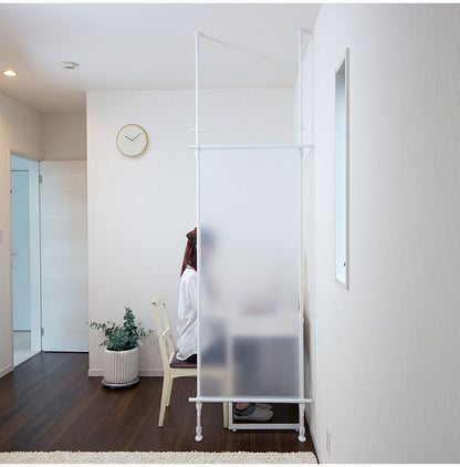 セキスイ つっぱり式パーテーション PT-1 積水樹脂 間仕切り スクリーン 突っ張り つっぱり コンパクト 省スペース 半透明 物干し(代引不可)