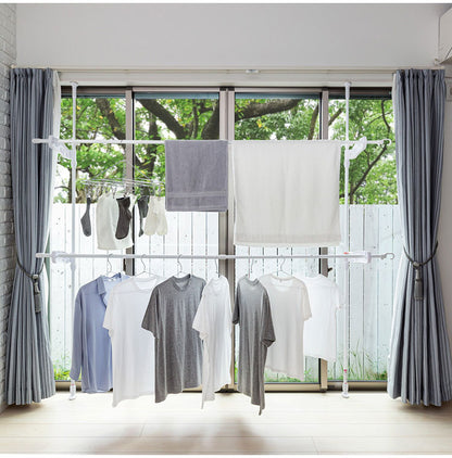 セキスイ つっぱり式窓枠物干し 高さ178~263cm TM-T2W 積水樹脂 物干し ものほし 干し台(代引不可)