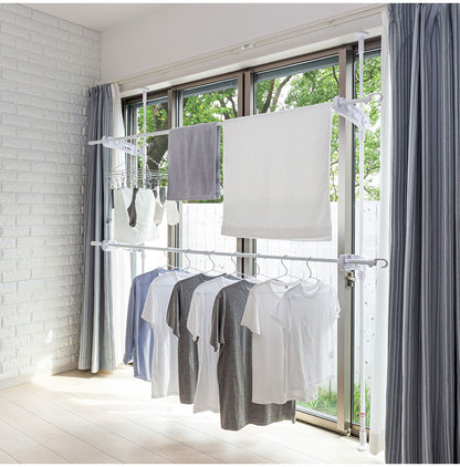 セキスイ つっぱり式窓枠物干し 高さ178~263cm TM-T2W 積水樹脂 物干し ものほし 干し台(代引不可)