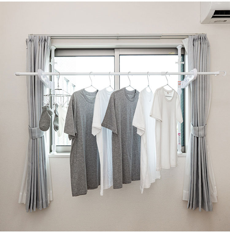 セキスイ つっぱり式窓枠物干し 高さ90~150cm TM-K1W 積水樹脂 物干し ものほし 干し台(代引不可)