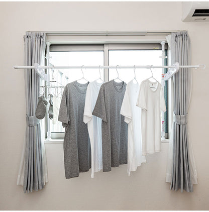 セキスイ つっぱり式窓枠物干し 高さ90~150cm TM-K1W 積水樹脂 物干し ものほし 干し台(代引不可)