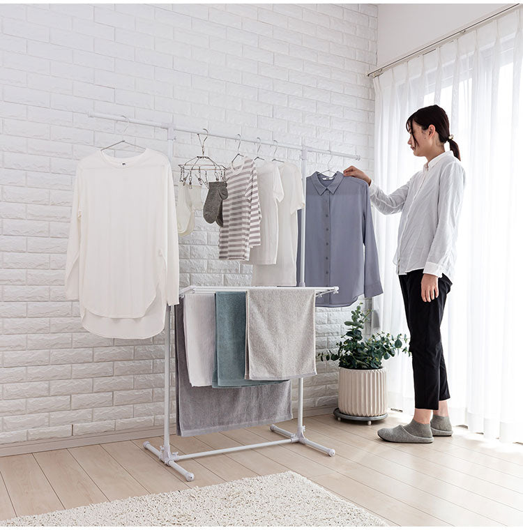 セキスイ 物干しスタンド 幅83~138cm MH-25W 積水樹脂 物干し ものほし 干し台(代引不可)