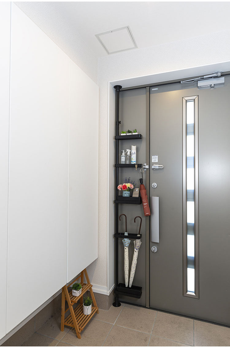 セキスイ つっぱり式スリムラック TSR-LBK 積水樹脂 突っ張り 収納 省スペース コンパクト(代引不可)