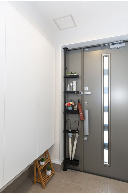 セキスイ つっぱり式スリムラック TSR-LBK 積水樹脂 突っ張り 収納 省スペース コンパクト(代引不可)