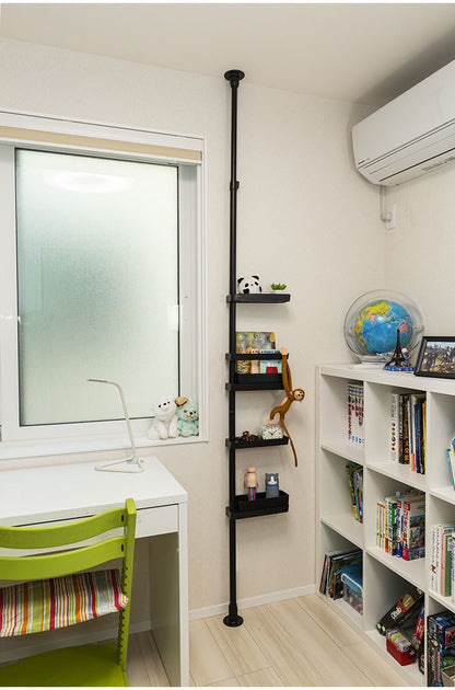 セキスイ つっぱり式スリムラック TSR-LBK 積水樹脂 突っ張り 収納 省スペース コンパクト(代引不可)