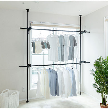 セキスイ つっぱり式ダブルポール 高さ200~275cm TWP-BK 積水樹脂 物干し ものほし 干し台(代引不可)