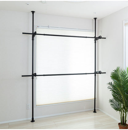 セキスイ つっぱり式ダブルポール 高さ200~275cm TWP-BK 積水樹脂 物干し ものほし 干し台(代引不可)