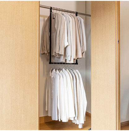 セキスイ 吊下げハンガー 伸縮ポール46~80cm TH-1BK 積水樹脂 吊り下げ コンパクト 省スペース クローゼット 押し入れ収納(代引不可)