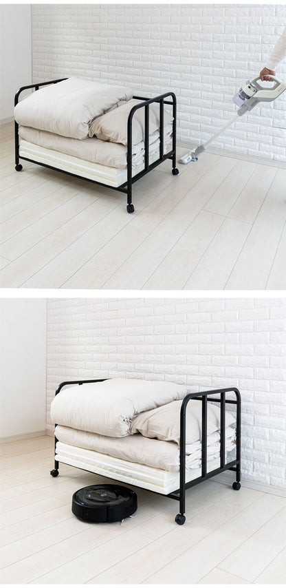 セキスイ 布団収納ラック シングル ふとん収納ラック 布団ラック ふとんラック ロボット掃除機対応 クローゼット ウォークインクローゼット 押入れ収納 押し入れ収納 黒 ブラック 積水(代引不可)