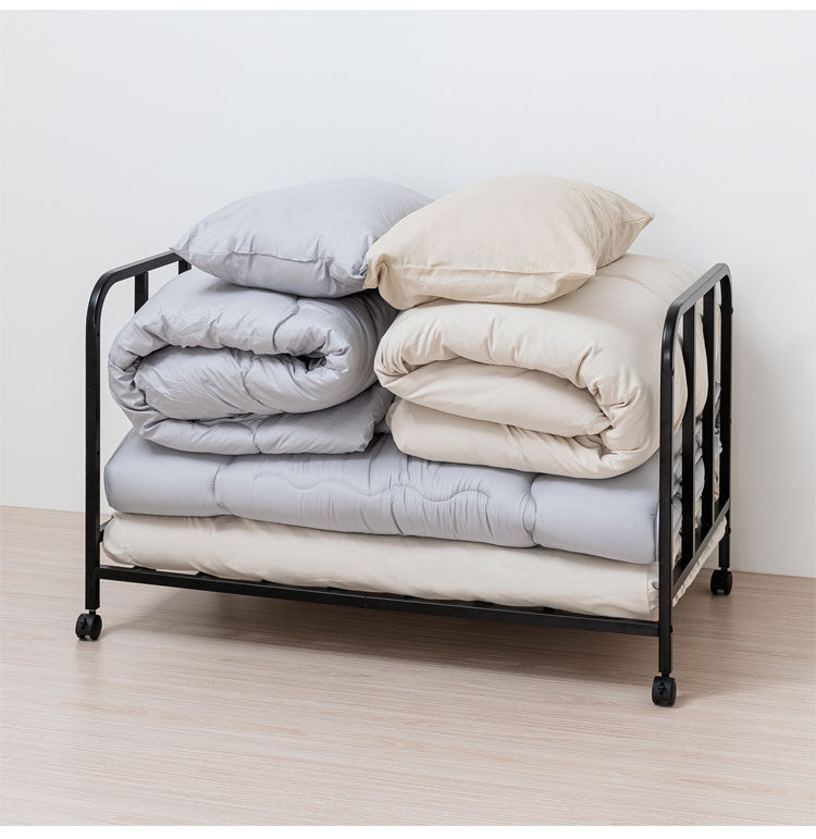 セキスイ 布団収納ラック シングル ふとん収納ラック 布団ラック ふとんラック ロボット掃除機対応 クローゼット ウォークインクローゼット 押入れ収納 押し入れ収納 黒 ブラック 積水(代引不可)