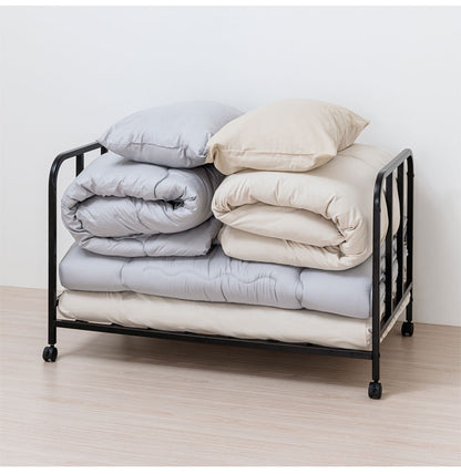 セキスイ 布団収納ラック シングル ふとん収納ラック 布団ラック ふとんラック ロボット掃除機対応 クローゼット ウォークインクローゼット 押入れ収納 押し入れ収納 黒 ブラック 積水(代引不可)