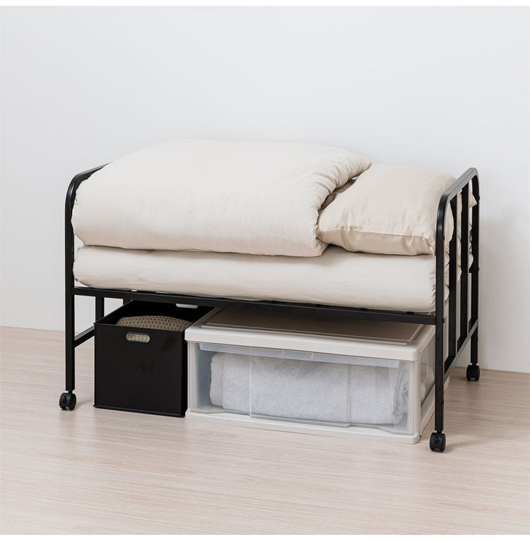 セキスイ 布団収納ラック シングル ふとん収納ラック 布団ラック ふとんラック ロボット掃除機対応 クローゼット ウォークインクローゼット 押入れ収納 押し入れ収納 黒 ブラック 積水(代引不可)