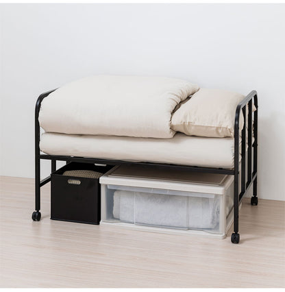 セキスイ 布団収納ラック シングル ふとん収納ラック 布団ラック ふとんラック ロボット掃除機対応 クローゼット ウォークインクローゼット 押入れ収納 押し入れ収納 黒 ブラック 積水(代引不可)