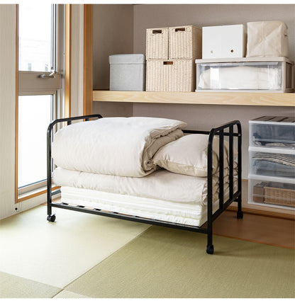 セキスイ 布団収納ラック シングル ふとん収納ラック 布団ラック ふとんラック ロボット掃除機対応 クローゼット ウォークインクローゼット 押入れ収納 押し入れ収納 黒 ブラック 積水(代引不可)