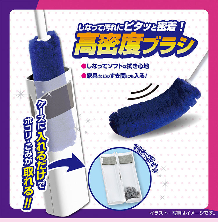 激落ちくん トレループ くり返し使えるホコリ取り ハンディ 時短ケース付きホコリ取り 掃除用具 ダスター ハンディモップ ホコリ掃除 ホコリ取りブラシ レック lec