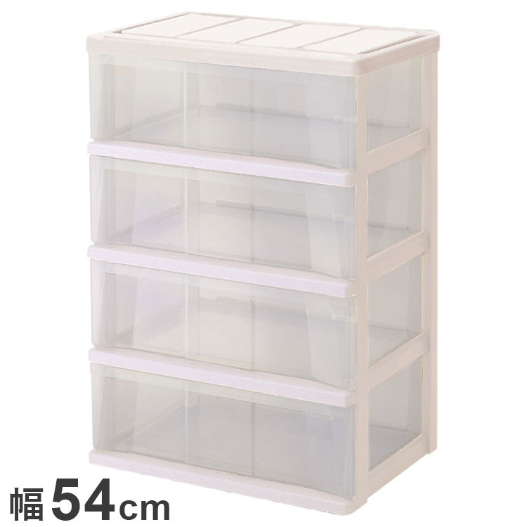 天馬 クローゼットワイド 4段 540 カプチーノ 衣類収納 収納ケース チェスト クローゼット収納 押し入れ収納 押入れ収納 tenma 幅54cm 奥行39cm 高さ79cm(代引不可)