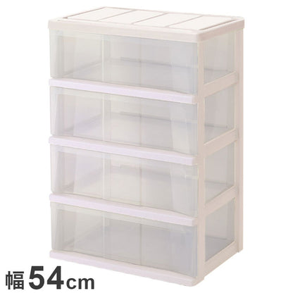 天馬 クローゼットワイド 4段 540 カプチーノ 衣類収納 収納ケース チェスト クローゼット収納 押し入れ収納 押入れ収納 tenma 幅54cm 奥行39cm 高さ79cm(代引不可)