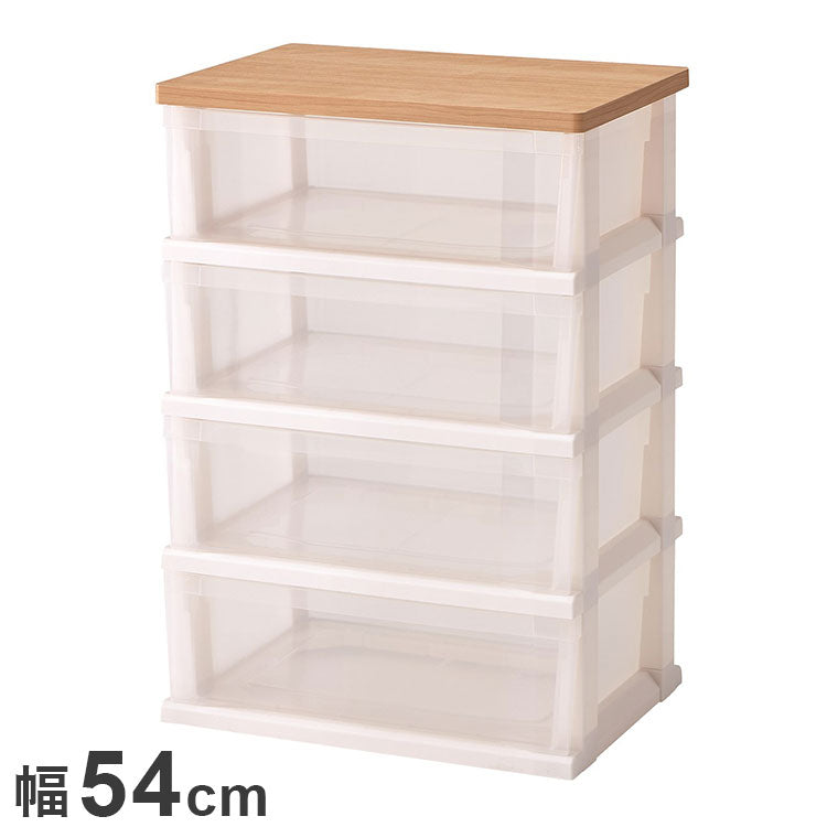 【5%OFF】天馬 木製天板ストッカー組立式4段 550 メープル 衣類収納 収納ケース チェスト クローゼット収納 押し入れ収納 押入れ収納 tenma 幅55cm 奥行40cm 高さ79cm(代引不可)