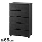 天馬 フィッツプラス デコ FD6505 ブラック Fits 衣類収納 収納ケース チェスト クローゼット収納 押し入れ収納 押入れ収納 tenma 5段 幅65cm 奥行41cm 高さ105cm(代引不可)