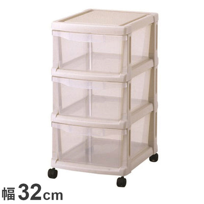 【5%OFF】天馬 ユニフィット 組立式3段 カプチーノ 衣類収納 収納ケース チェスト クローゼット収納 押し入れ収納 押入れ収納 tenma 幅32cm 奥行41cm 高さ60.5cm(代引不可)