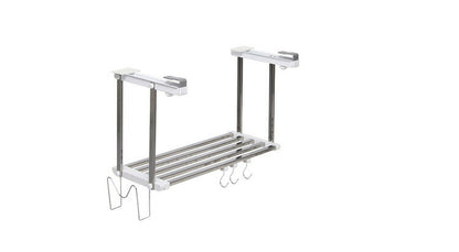 伸縮吊戸下はさみ棚 1段 幅55~95cm フック・まな板スタンド付き 田窪工業所 TAKUBO HM1-90LK(代引不可)