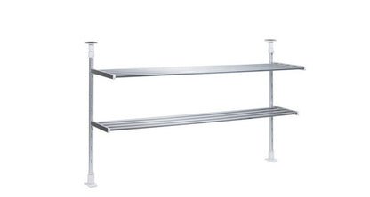 日本製 突っ張り棚 2段 幅91.7cm キッチンラック 突っ張りラック つっぱりラック キッチン収納 キッチンラック 壁面収納 シンク収納 シンプル(代引不可)