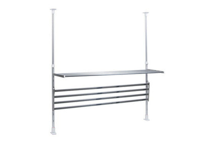 日本製 突っ張り棚 2段 幅91.7cm キッチンラック 突っ張りラック つっぱりラック キッチン収納 キッチンラック 壁面収納 シンク収納 シンプル(代引不可)