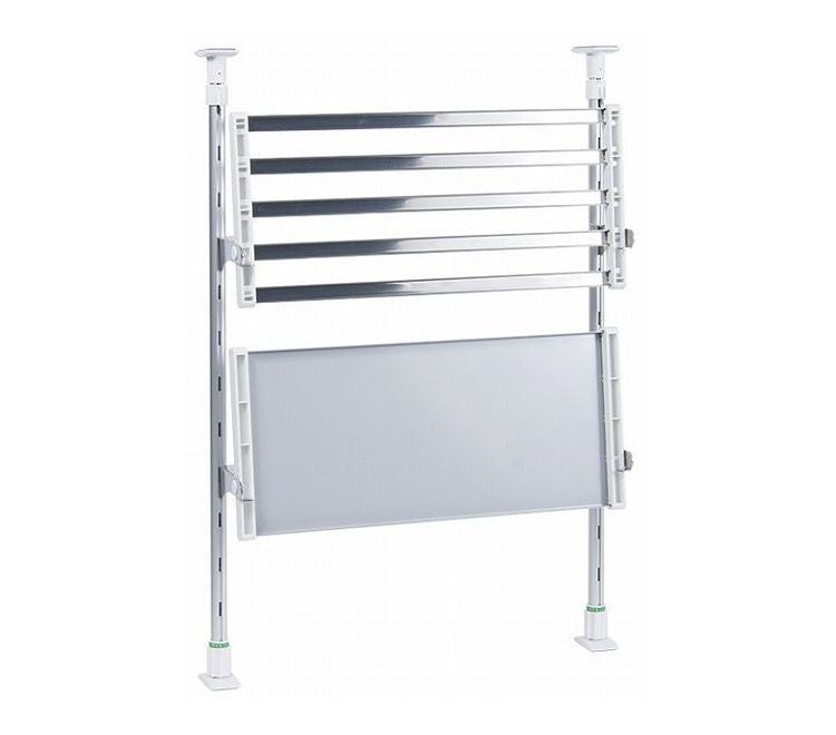 突っ張り棚 2段 折りたたみ棚 折り畳み棚 キッチンラック 突っ張りラック つっぱりラック キッチン収納 キッチンラック 壁面収納 シンク収納 シンプル(代引不可)