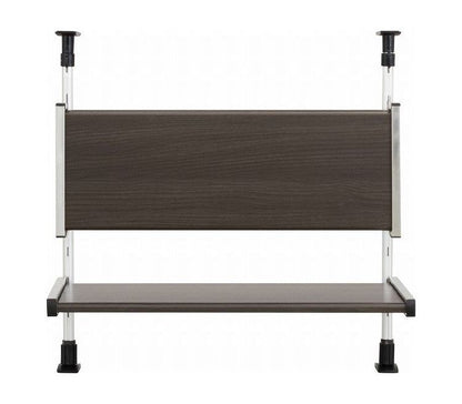 日本製 木目調スチール キッチン突っ張りラック 2段 幅55.6cm つっぱりラック 突っ張り棚 キッチン収納 キッチンラック 壁面収納 シンク収納 モクメタル おしゃれ(代引不可)