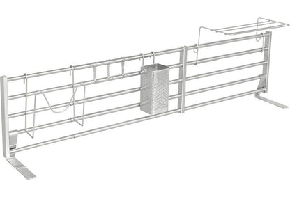 伸縮式 シンク奥スタンド 幅62~90cm DX ふきん掛け/フック/箸立て/まな板スタンド 付属 置き型 キッチンラック キッチン収納 ステンレス シンク奥 コンロ奥ラック コンロラック(代引不可)