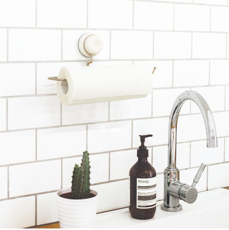 強力吸盤 ペーパーホルダー キッチン収納 簡単設置(代引不可)