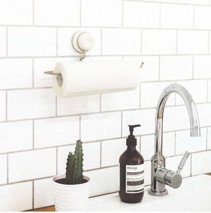 強力吸盤 ペーパーホルダー キッチン収納 簡単設置(代引不可)