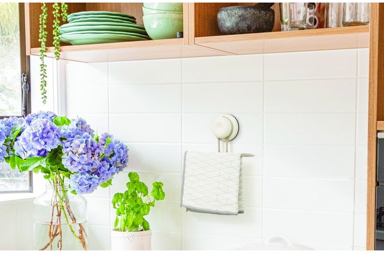 強力吸盤 タオル掛けS キッチン収納 簡単設置(代引不可)