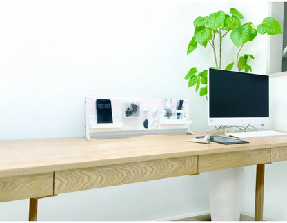 マグネットボード スタンド 幅60cm ロータイプ 置き型 スタンド式 ボード単品 キッチン収納 マグネット収納 スチールボード デスク 卓上 カウンター上 白 ホワイト(代引不可)