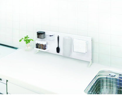 マグネットボード スタンド 幅60cm ハイタイプ 置き型 スタンド式 ボード単品 キッチン収納 マグネット収納 スチールボード デスク 卓上 カウンター上 白 ホワイト(代引不可)