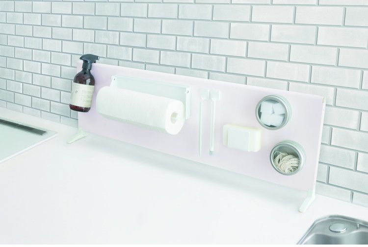 マグネットボード スタンド 幅90cm ハイタイプ 置き型 スタンド式 ボード単品 キッチン収納 マグネット収納 スチールボード デスク 卓上 カウンター上 白 ホワイト(代引不可)