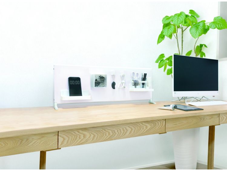 マグネットボード スタンド 幅90cm ハイタイプ 置き型 スタンド式 ボード単品 キッチン収納 マグネット収納 スチールボード デスク 卓上 カウンター上 白 ホワイト(代引不可)