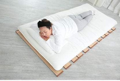 天然木 桐製 4つ折りすのこベッド セミダブル 幅120 布団も干せる 軽量 折りたたみベッド 薄型 すのこベッド 4つ折れ式 4つ折りタイプ 木製 ベッド コンパクト 省スペース(代引不可)