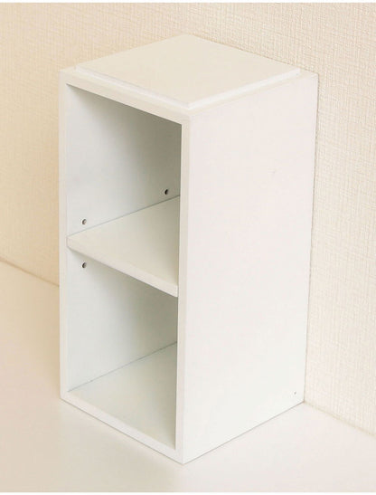 スタッキングdeトイレ収納 オープン トイレ収納 トイレラック 棚 ラック スリム 省スペース トイレットペーパー 掃除用品 収納 単品 自由に 組み合わせ 棚板の高さ 調節可能 幅15cm 奥行15cm 高さ30cm(代引不可)