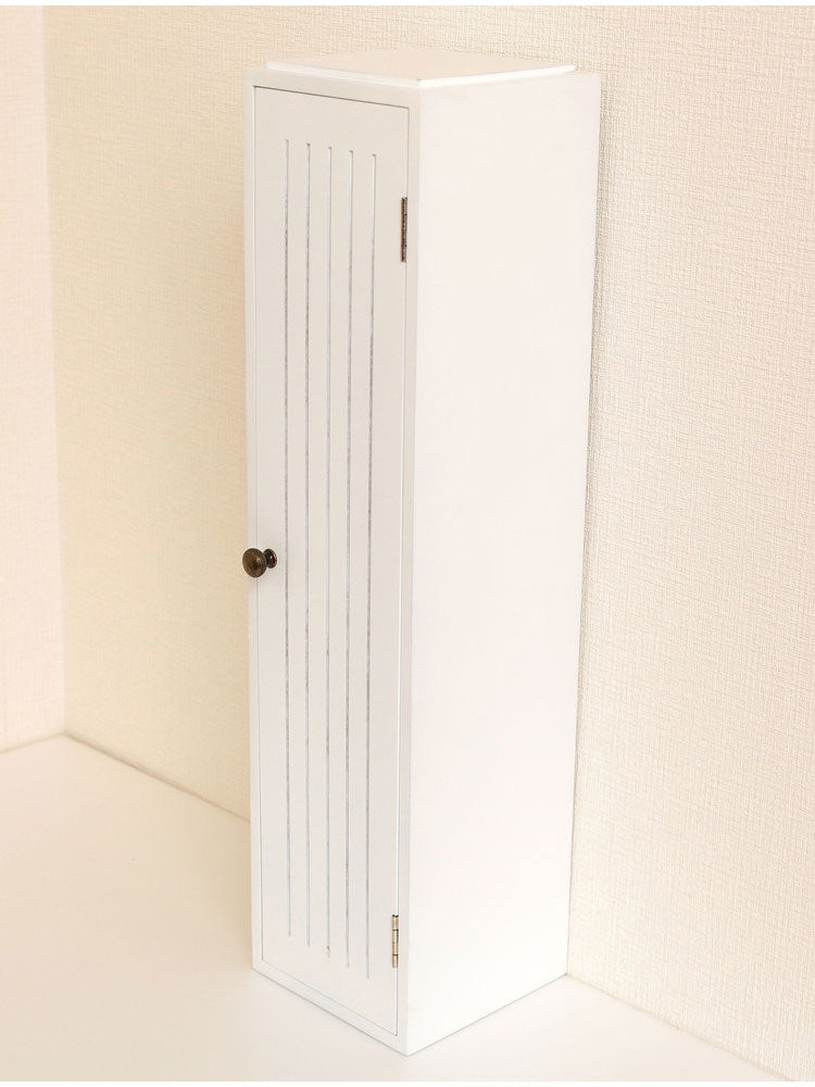 スタッキングdeトイレ収納 扉 トイレ収納 トイレラック 棚 ラック スリム 省スペース トイレットペーパー 掃除用品 収納 単品 自由に 組み合わせ 棚板の高さ 調節可能 幅15cm 奥行17cm 高さ60cm(代引不可)