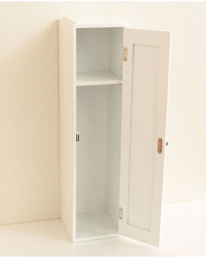 スタッキングdeトイレ収納 扉 トイレ収納 トイレラック 棚 ラック スリム 省スペース トイレットペーパー 掃除用品 収納 単品 自由に 組み合わせ 棚板の高さ 調節可能 幅15cm 奥行17cm 高さ60cm(代引不可)