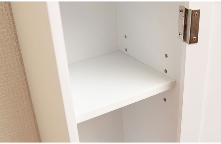 スタッキングdeトイレ収納 扉 トイレ収納 トイレラック 棚 ラック スリム 省スペース トイレットペーパー 掃除用品 収納 単品 自由に 組み合わせ 棚板の高さ 調節可能 幅15cm 奥行17cm 高さ60cm(代引不可)