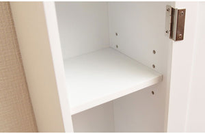 スタッキングdeトイレ収納 扉 トイレ収納 トイレラック 棚 ラック スリム 省スペース トイレットペーパー 掃除用品 収納 単品 自由に 組み合わせ 棚板の高さ 調節可能 幅15cm 奥行17cm 高さ60cm(代引不可)