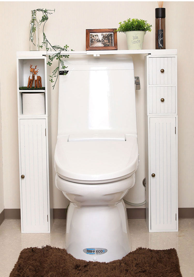 スタッキングdeトイレ収納 天板のみ 伸縮天板 幅60cm~80cm 伸縮式 天板 完成品 伸長式 単品 収納 奥行15cm 高さ3cmトイレタンク上 スペース 有効活用 省スペース 耐荷重 1kg コンパクト(代引不可)